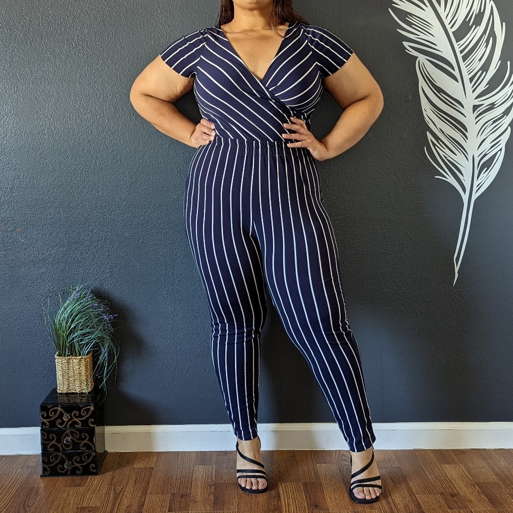 Express Navy Jumpsuit